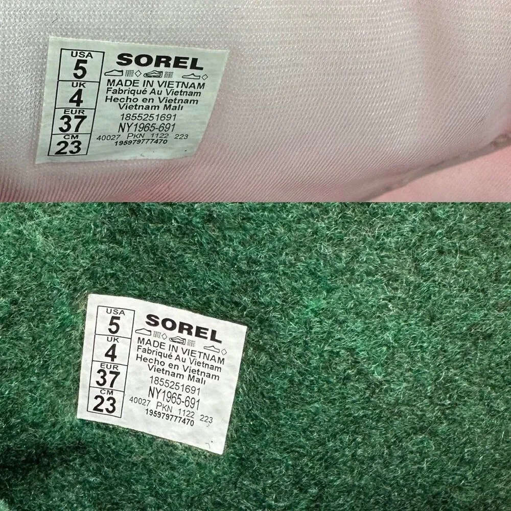 SOREL Flurry Snow Boots Youth 5 Blooming Pink Waterproof Insulated Winter Boots